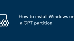 如何在GPT分区上安装Windows