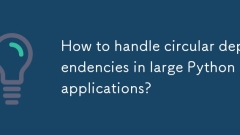 How to handle circular dependencies in large Python applications?