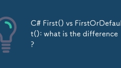 C# First () gegen FirstorDefault (): Was ist der Unterschied?