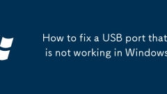 Comment réparer un port USB qui ne fonctionne pas dans Windows