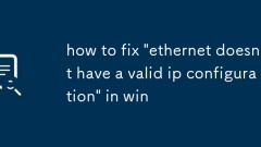 So beheben Sie 'Ethernet hat keine gültige IP -Konfiguration' in Win '