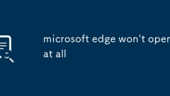 Microsoft Edge ne s'ouvrira pas du tout