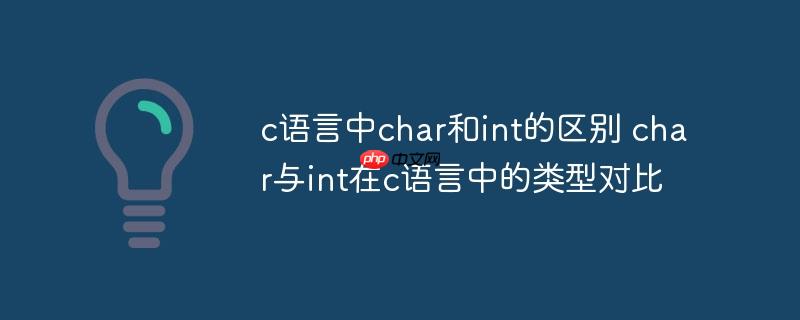 c语言中char和int的区别 char与int在c语言中的类型对比