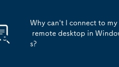 Pourquoi ne puis-je pas me connecter à mon bureau à distance sous Windows?