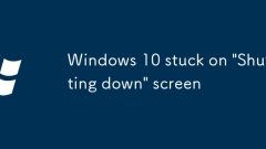 Windows 10 steckte auf dem Bildschirm 'Herunterfahren'