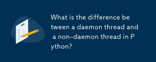 What is the difference between a daemon thread and a non-daemon thread in Python?