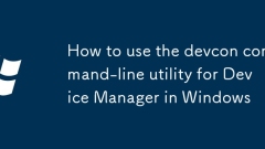 How to use the devcon command-line utility for Device Manager in Windows