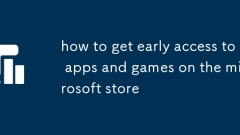 如何在Microsoft Store上及早访问应用程序和游戏