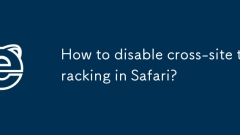 Bagaimana untuk melumpuhkan penjejakan lintas tapak di Safari?