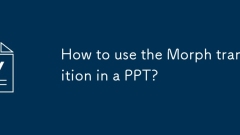 How to use the Morph transition in a PPT?