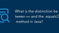 Quelle est la distinction entre == et la méthode .equals () en Java?