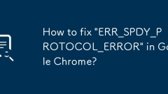 如何在Google Chrome中修復(fù)' ERR_SPDY_PROTOCOL_ERROR”?