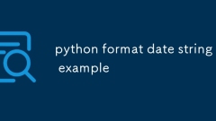 Exemple de chaîne de date de format Python