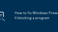 如何修復(fù)Windows防火墻阻止程序