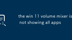 Le mélangeur de volume Win 11 ne montre pas toutes les applications