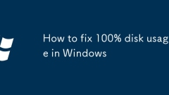 如何在Windows中修復(fù)100%的磁盤使用情況