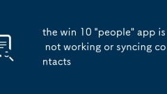Die App 10 'People' -App funktioniert nicht oder synchronisiert Kontakte
