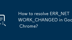 Wie beheben ich Err_network_Changed in Google Chrome?