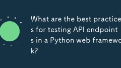 Python 웹 프레임 워크에서 API 엔드 포인트를 테스트하기위한 모범 사례는 무엇입니까?