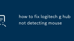 So beheben Sie Logitech G -Hub, die Maus nicht erkannt haben