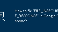 Wie behebe ich 'Err_insecure_Response' in Google Chrome?