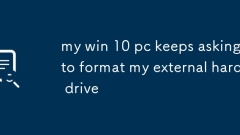 Ma victoire 10 PC continue de demander à formater mon disque dur externe
