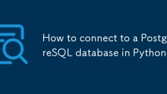 Comment se connecter à une base de données PostgreSQL dans Python?