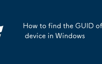 How to find the GUID of a device in Windows
