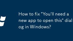 So beheben Sie 'Sie ben?tigen eine neue App, um diesen' Dialog 'in Windows zu ?ffnen'?