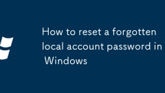 So setzen Sie ein vergessenes lokales Kontokennwort in Windows zurück
