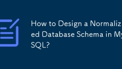How to Design a Normalized Database Schema in MySQL?