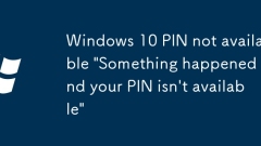Windows 10 PIN not available 'Something happened and your PIN isn't available'
