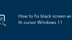 Comment réparer l'écran noir avec le curseur Windows 11