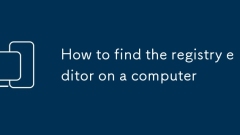 How to find the registry editor on a computer