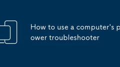 How to use a computer's power troubleshooter