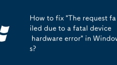 So beheben Sie 'Die Anforderung fehlgeschlagen aufgrund eines t?dlichen Hardwarefehlers' in Windows '?