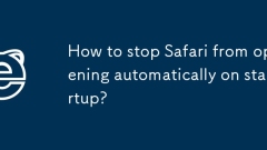 Wie kann ich verhindern, dass Safari beim Start automatisch ?ffnet?