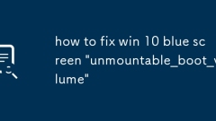 So reparieren Sie Win 10 Blue Screen 'UNMUNDABLE_BOOT_VOLUME' '