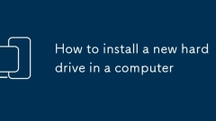 How to install a new hard drive in a computer