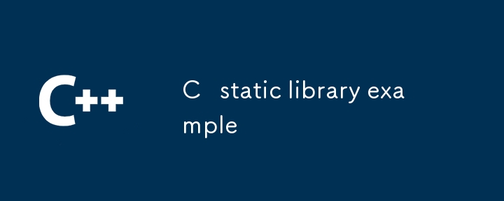 C static library example