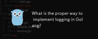 What is the proper way to implement logging in Golang?