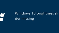 Windows 10 brightness slider missing