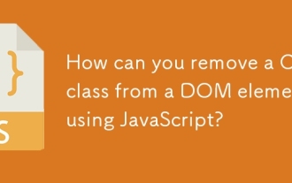 How can you remove a CSS class from a DOM element using JavaScript?