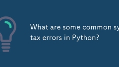 Was sind einige häufige Syntaxfehler in Python?