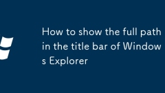 Cara Menunjukkan Laluan Penuh di Bar Title Windows Explorer