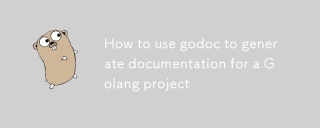 How to use godoc to generate documentation for a Golang project