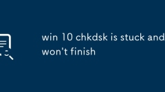 win 10 chkdsk is stuck and won't finish