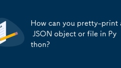 Comment pouvez-vous assez imprimer un objet ou un fichier JSON dans Python?