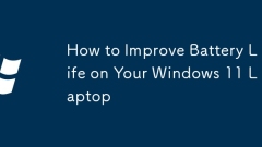 Cara meningkatkan hayat bateri pada komputer riba Windows 11 anda