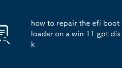Comment réparer le chargeur de démarrage EFI sur un disque GPT Win 11